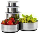 Home Solutions Stainless Steel 5-Pc Storage Bowl Set w/ Lids