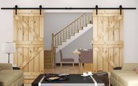 12-Ft. Modern Antique Style Double Sliding Door Hardware Set