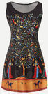 Women's Painting Print A Line Dress