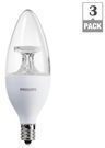 Philips 40-watt Equiv Candelabra-Base LED Light Bulb 3-Pack