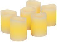 Kohree 6-Piece Melted Edge Ivory Real Wax LED Candles