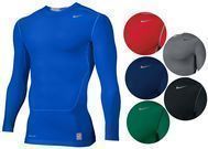 Nike Men's Pro Combat Long Slv Compression Shirt - 7 Colors