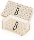 Art Deco Letter Porcelain Tray