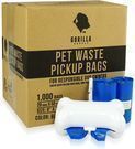 Gorilla 1000 Blue Pet Poop Bags w/ Dispenser
