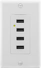Ora 4-Port Rapid Charging 4.2amp USB Wall Outlet