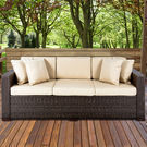 Best Choice Products Outdoor Brown Wicker Patio Sofa