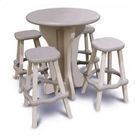 Leisure Accents 30-Inch Round Table w/4 Barstools