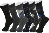 Alpine Swiss 6 Pack Men's Cotton Mid-Calf Socks
