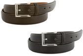 Men's Genuine Leather Dress Belt 2-Pack