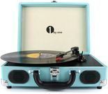 1byone Belt-Drive 3-Speed Portable Stereo Turntable