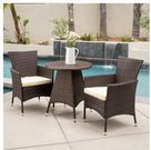 Melissa Outdoor 3pc. Wicker Bistro Set (Brown)