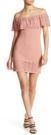 Planet Gold Women's Laser Cut Trim Off-the-Shoulder Dress