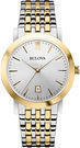 Bulova Men's 98B221 Quartz 38mm Watch (Grey Dial, Two Tone)