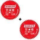 Diablo 7-1/4 in. x 40-Tooth Finish Saw Blade (2-Pack)