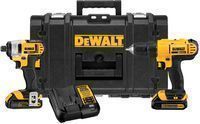DEWALT 20V Cordless Drill + Impact Combo Kit w/ Accessories